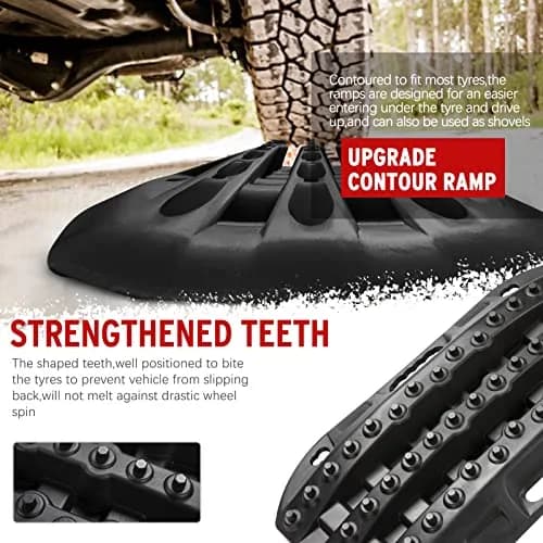 BUNKER INDUST Black 2 Pcs Off Road Traction Boards | 22.8in x 12.95in (58.4cm x 32.9cm) thumbnail 4