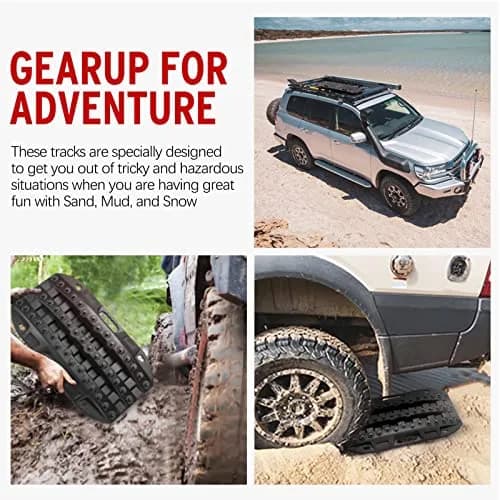 BUNKER INDUST Black 2 Pcs Off Road Traction Boards | 22.8in x 12.95in (58.4cm x 32.9cm) thumbnail 7