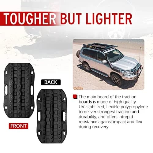 BUNKER INDUST Black 2 Pcs Off Road Traction Boards | 22.8in x 12.95in (58.4cm x 32.9cm) thumbnail 3
