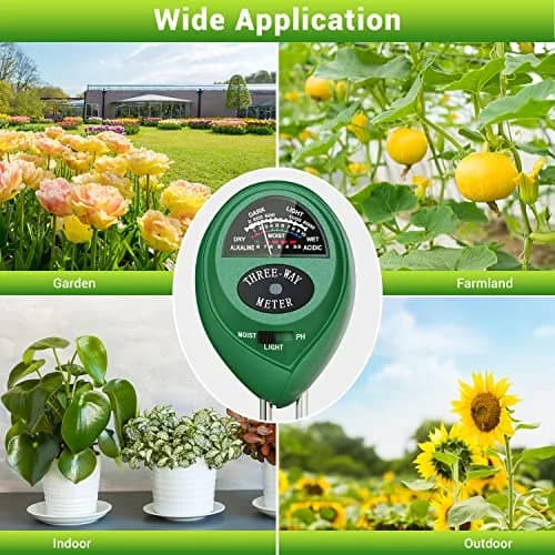 Dr.meter 3-in-1 Soil Moisture Meter, Light & pH Tester | 20cm Probe, No Battery Needed thumbnail 7