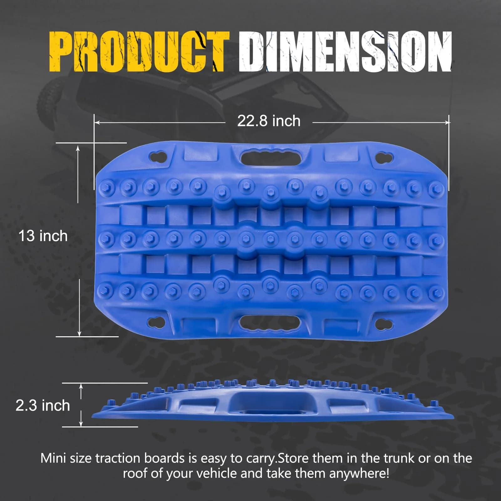 BUNKER INDUST Off-Road Traction Boards 2 Pcs Recovery Tracks 61cm (24in) | Traction Mats for Mud, Sand, Snow - view 2