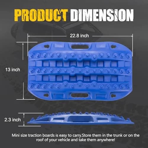 BUNKER INDUST Off-Road Traction Boards 2 Pcs Recovery Tracks 61cm (24in) | Traction Mats for Mud, Sand, Snow thumbnail 2