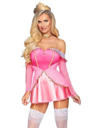 Leg Avenue Womens Costume Outfit Pink X-Small | Flirty Princess Halloween Dress thumbnail 1