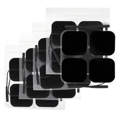 AUVON TENS Unit Electrode Pads Black 20-Count | Universal Compatibility for Pain Relief thumbnail 1