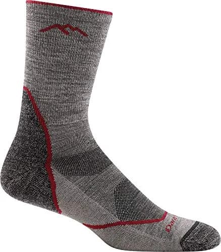 Darn Tough Vermont Men's Light Hiker Micro Crew Lightweight with Cushion Sock (Style 1972) - Beige/Taupe, Large thumbnail 1