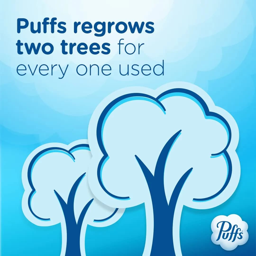 Puffs Ultra Soft Facial Tissues 48 Count | Gentle on Sensitive Skin, Dermatologist Tested - view 6