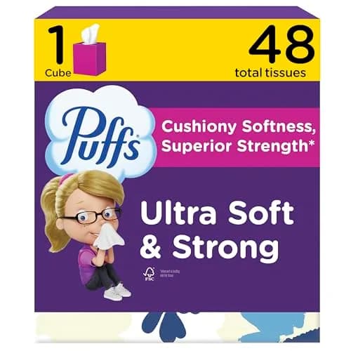 Puffs Ultra Soft Facial Tissues 48 Count | Gentle on Sensitive Skin, Dermatologist Tested thumbnail 1