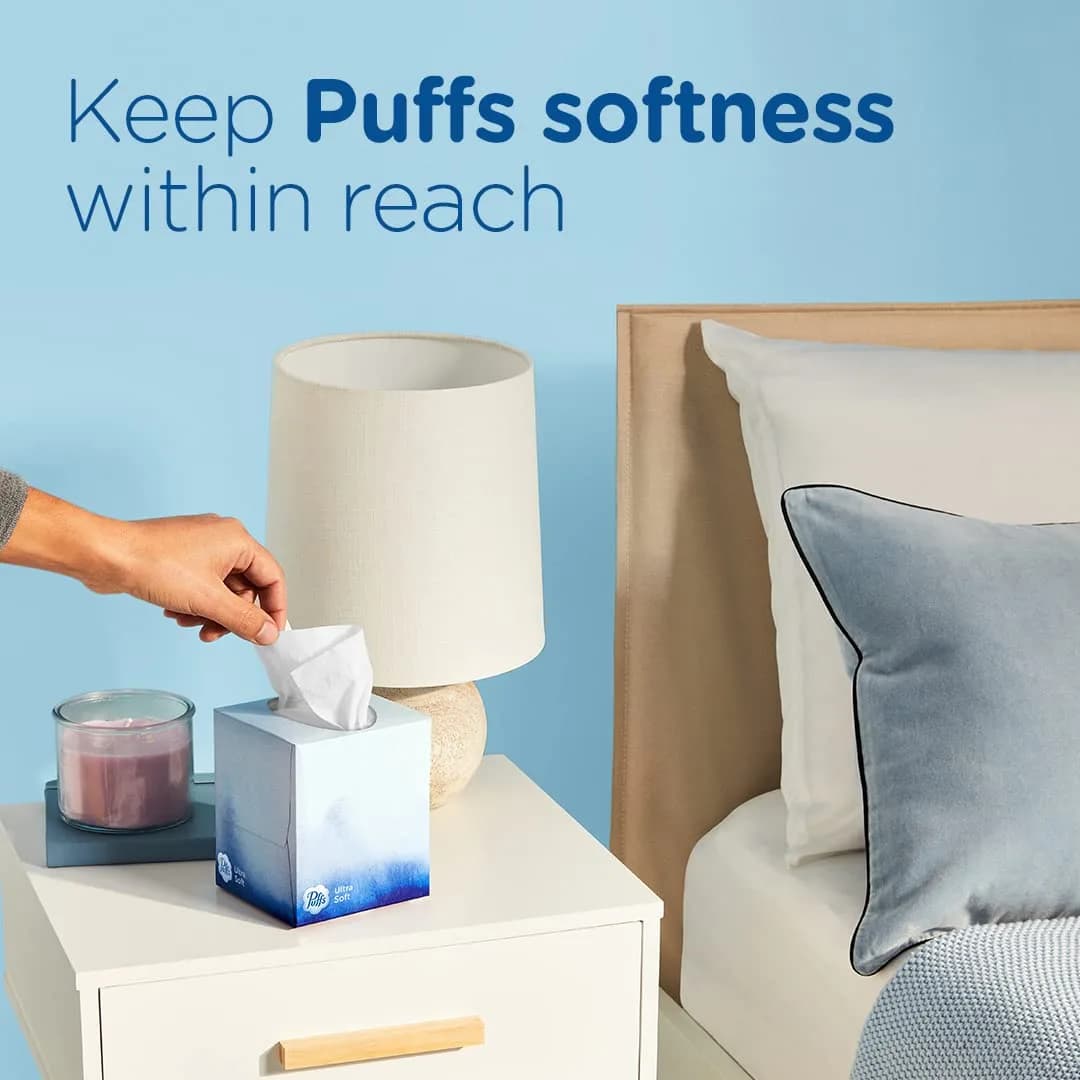 Puffs Ultra Soft Facial Tissues 48 Count | Gentle on Sensitive Skin, Dermatologist Tested - view 8