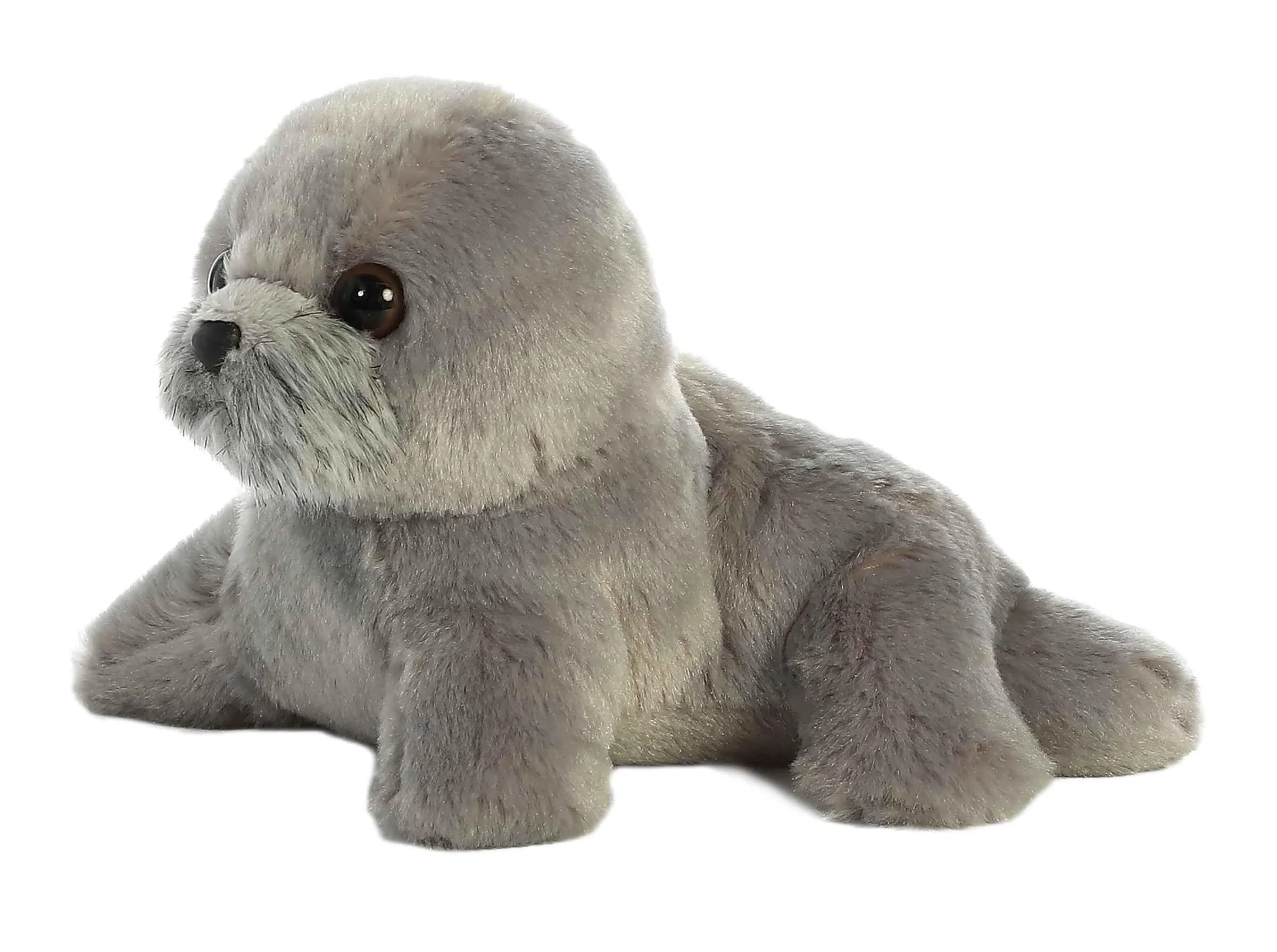 Aurora Adorable Mini Flopsie Harpo Seal Stuffed Animal 7-inch Gray | Soft Plush Toy for Kids Ages 3+ - main product image