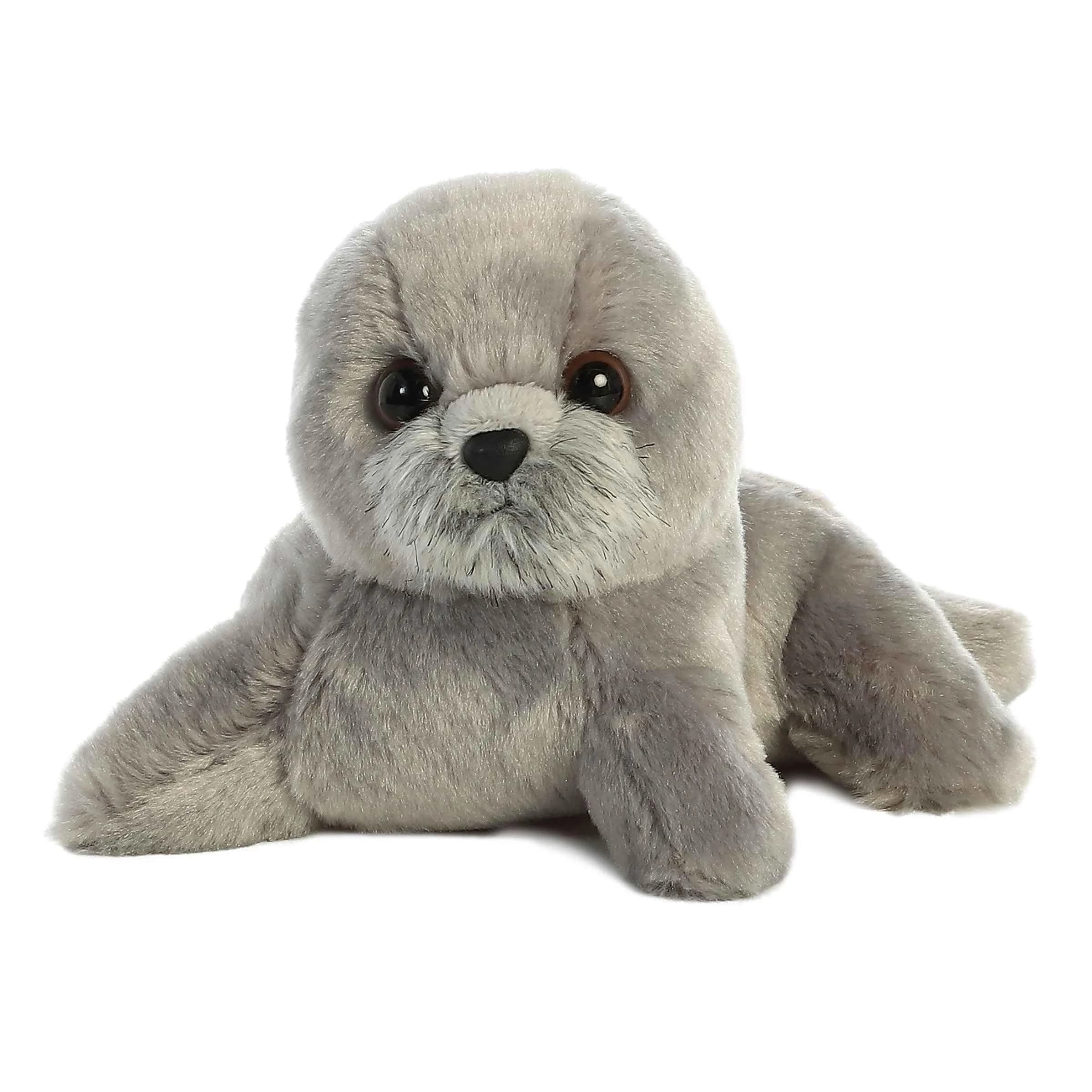 Aurora Adorable Mini Flopsie Harpo Seal Stuffed Animal 7-inch Gray | Soft Plush Toy for Kids Ages 3+ - view 2