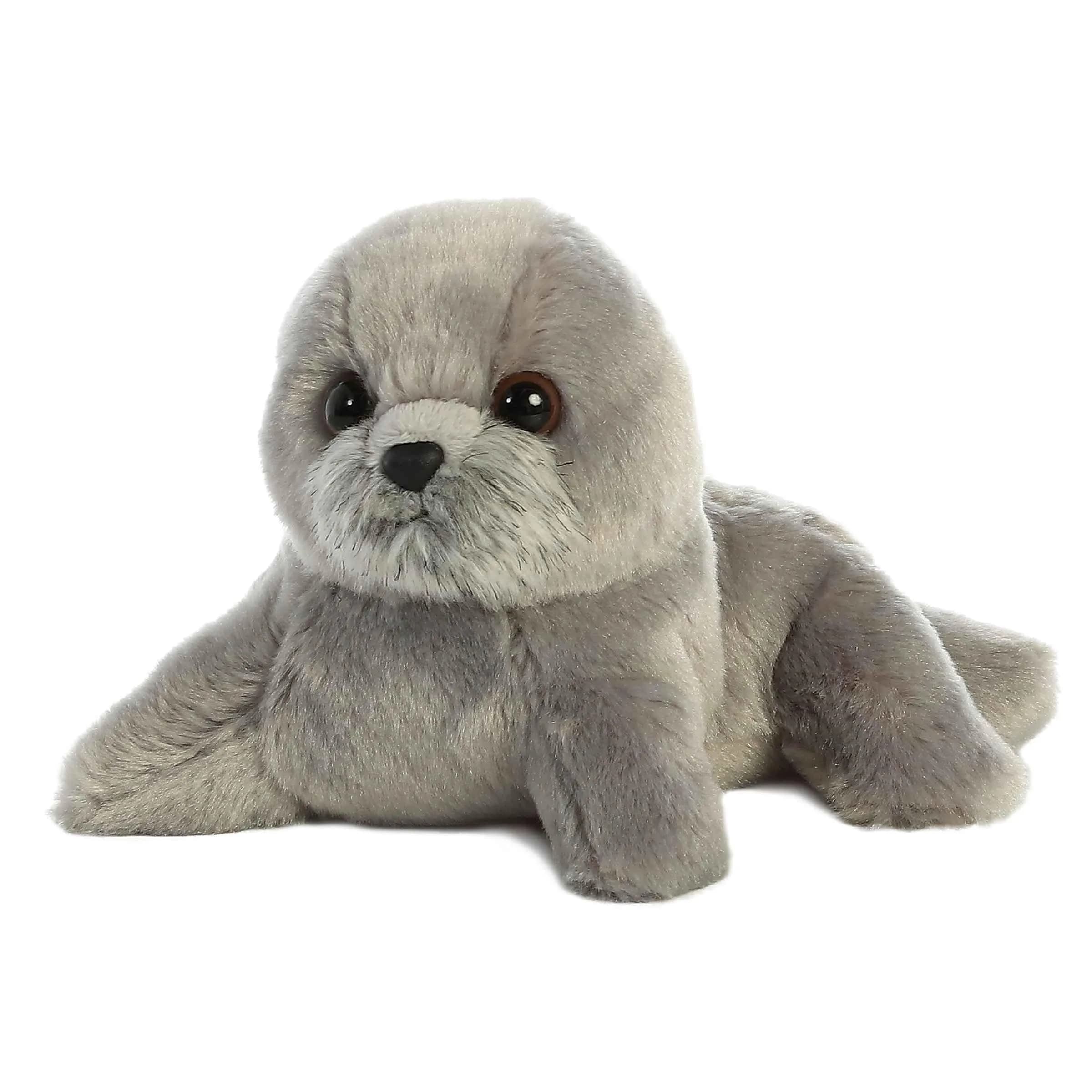 Aurora Adorable Mini Flopsie Harpo Seal Stuffed Animal 7-inch Gray | Soft Plush Toy for Kids Ages 3+ - view 3
