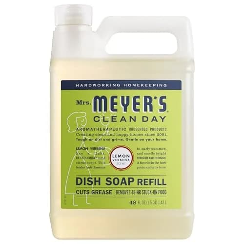 Mrs. Meyer's Clean Day Liquid Dish Soap Refill Lemon Verbena 1420ml (48 Fl Oz) | Biodegradable Formula thumbnail 1