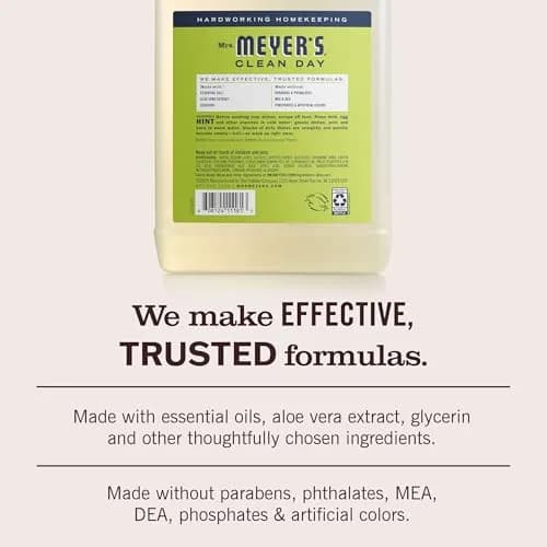 Mrs. Meyer's Clean Day Liquid Dish Soap Refill Lemon Verbena 1420ml (48 Fl Oz) | Biodegradable Formula thumbnail 5