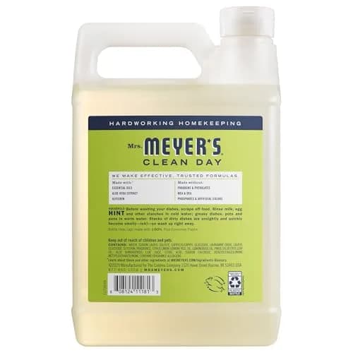 Mrs. Meyer's Clean Day Liquid Dish Soap Refill Lemon Verbena 1420ml (48 Fl Oz) | Biodegradable Formula thumbnail 2