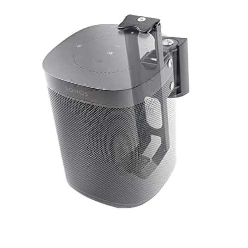 EMAQUIN Wall Mounts Brackets Pair Set for SONOS ONE/PLAY 1 | Swivel & Tilt, Black thumbnail 1