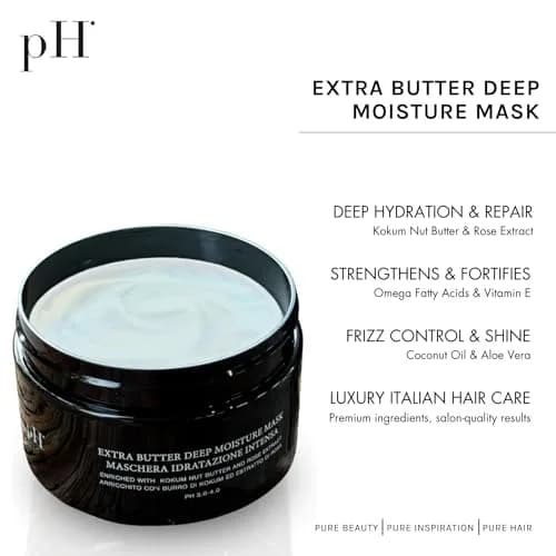 pH PURE HAIR Extra Butter Deep Moisture Hair Mask 6.7 oz | Hydrating & Repair for Dry Damaged Hair thumbnail 9