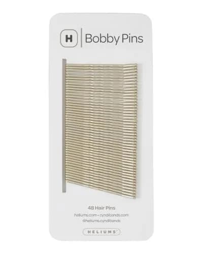 Heliums Bobby Pins - Light Ash Blonde - 2 Inch Wavy Hair Pins, Matte Metallic Color Blends with Light Ash Blonde Hair, 48 Count thumbnail 1