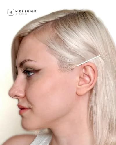 Heliums Bobby Pins - Light Ash Blonde - 2 Inch Wavy Hair Pins, Matte Metallic Color Blends with Light Ash Blonde Hair, 48 Count thumbnail 6