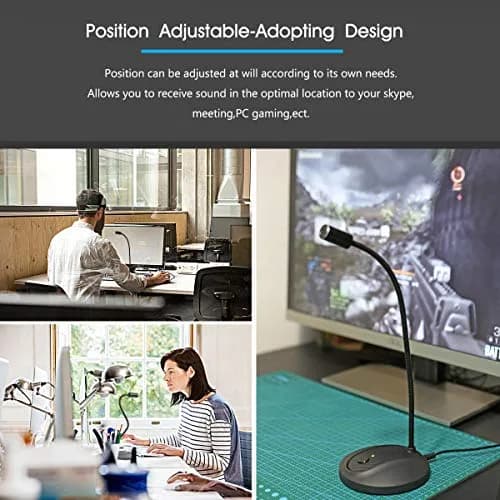 JOUNIVO USB Microphone JV-601 | 1.5m Cable, Noise-Canceling, Mute Button thumbnail 6