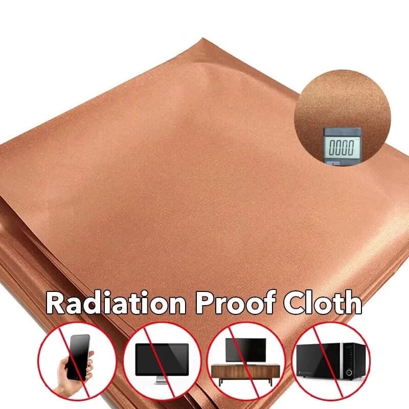 Amradield Copper Fabric Blocking RFID/EMF/EMI Conductive Fabric 197"x43" Golden thumbnail 5