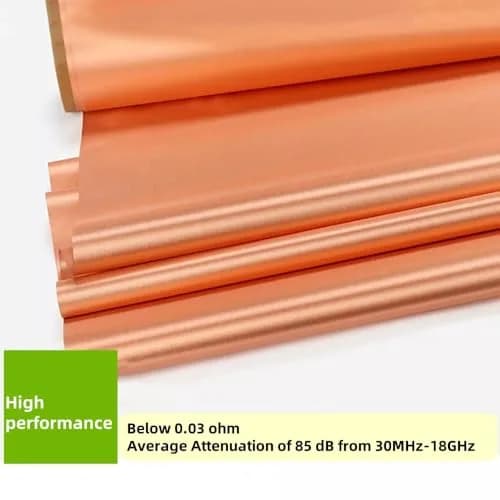 Amradield Copper Fabric Blocking RFID/EMF/EMI Conductive Fabric 197"x43" Golden thumbnail 8