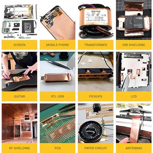ELK Copper Foil Tape 2 Inches x 33 Feet (60.96 cm x 10.06 m) | Conductive Adhesive for Electronics and Crafts thumbnail 7