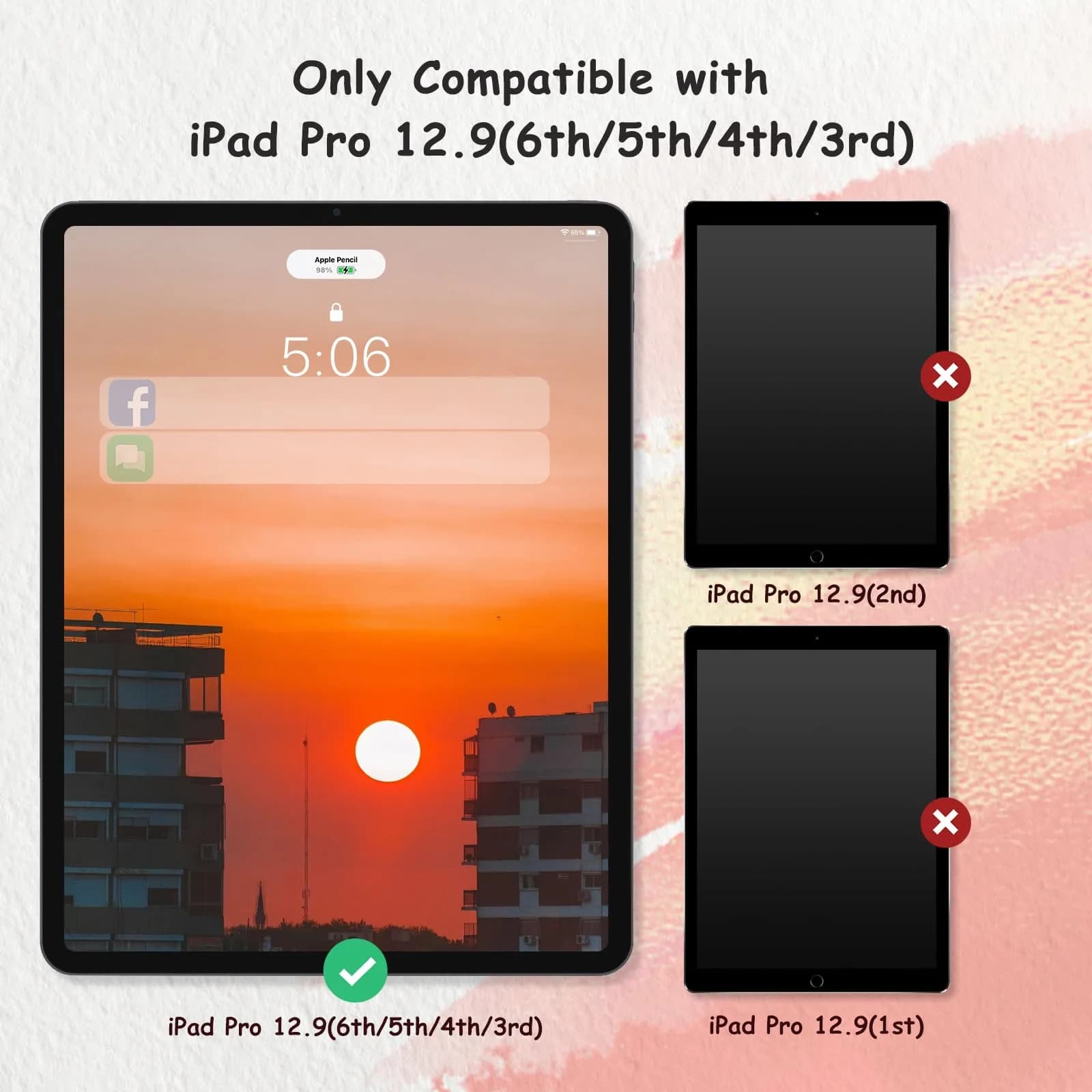 bersem 2 Pack Paperfeel Screen Protector for iPad Pro 12.9 Inch (6th/5th/4th/3rd Gen) - view 2