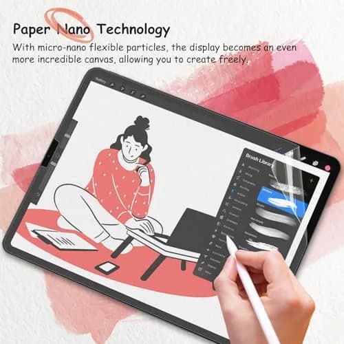 bersem 2 Pack Paperfeel Screen Protector for iPad Air 5/4th & Pro 11 Inch | Realistic Paper Touch for Drawing & Writing thumbnail 5