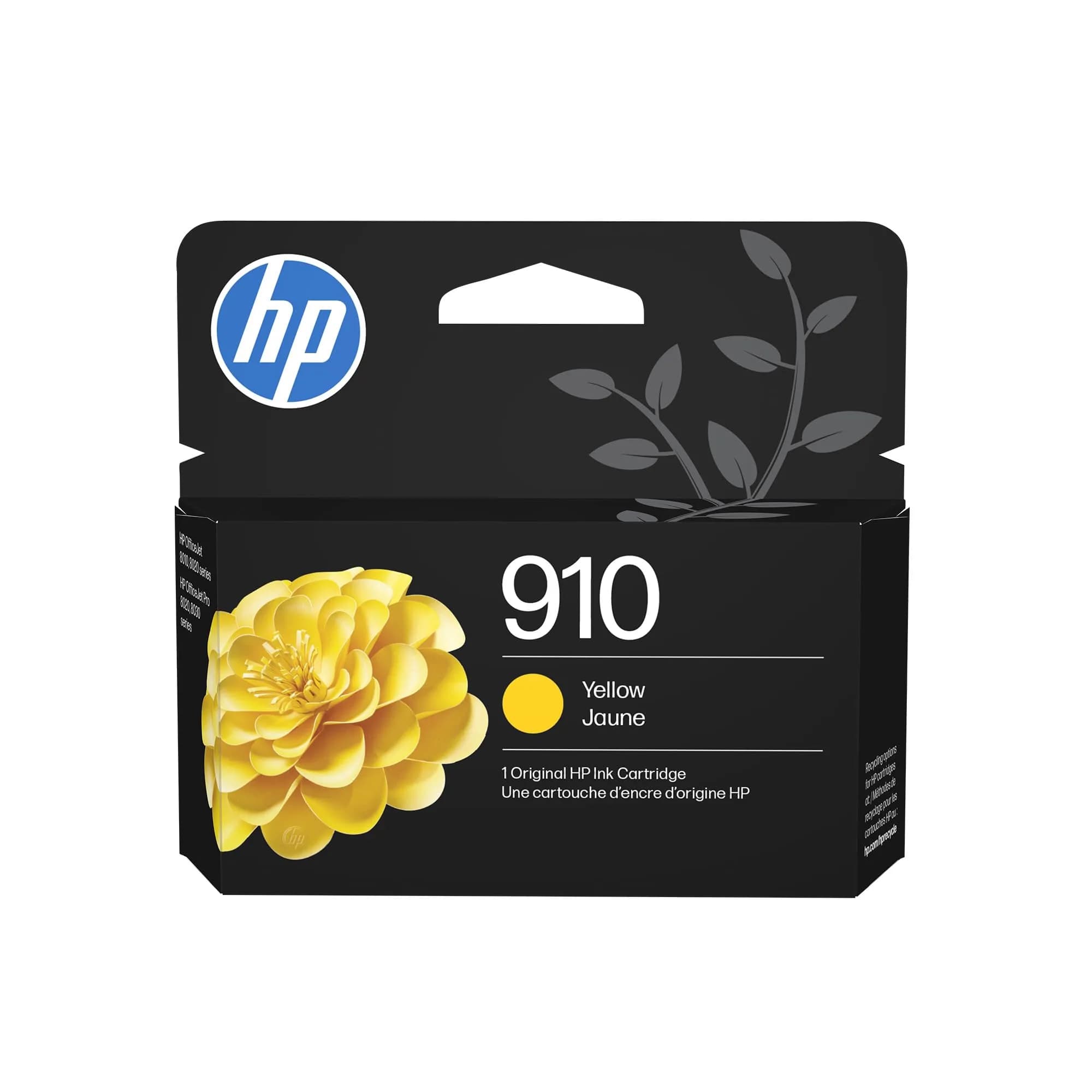 HP 910 Black Ink Cartridge (300 Pages) | Fade-Resistant Documents — Yellow