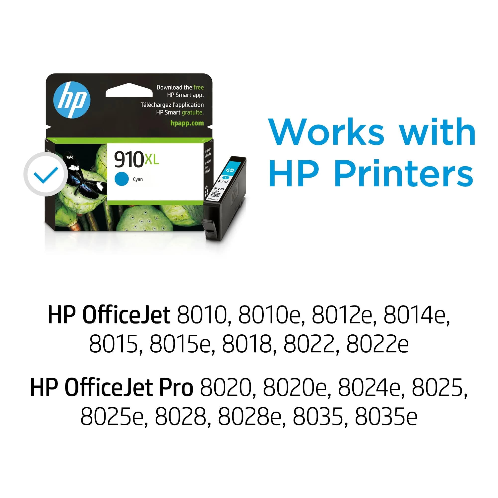 HP 910XL Cyan Ink Cartridge (1 Pack) for HP Printers | Fade-Resistant Prints - view 2