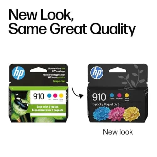 HP 910 Cyan, Magenta, Yellow Ink Cartridges (3-Pack, 315 pages/color) | Fade-Resistant Documents & Brilliant Images thumbnail 3