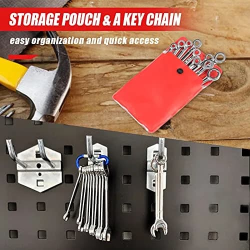 SPEEDWOX Mini Wrench Set 4mm-11mm & 5/32"-7/16" | High Carbon Steel, Rust-Resistant Chrome Finish, 20 Pcs thumbnail 6