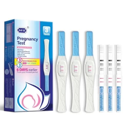 DAVID Home Pregnancy Test Kit, 6 Tests (3 Pens + 3 Crystal Sticks) | Early Detection & High Sensitivity thumbnail 1