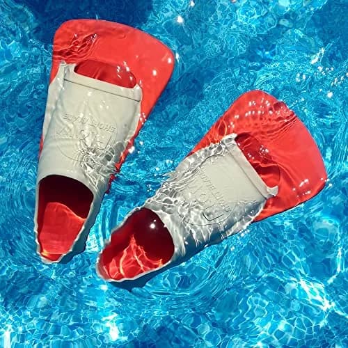 Flow Swim Gear Youth Rubber Short Blade Fins XS 3-5 (Blue) | Build Leg Strength & Endurance thumbnail 4