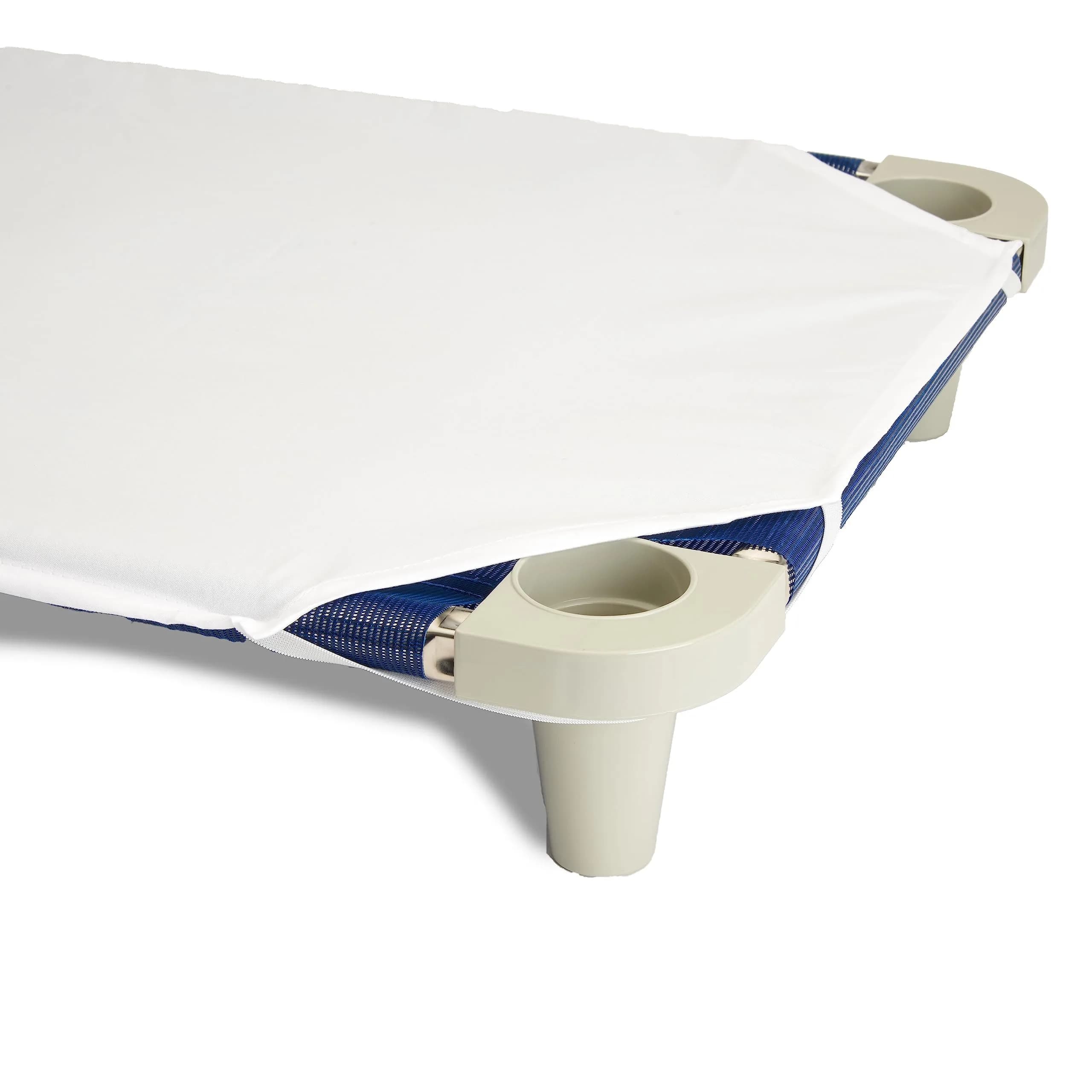 Rollee Pollee White Microfiber Cot Sheets - 23" x 42" - Soft & Durable Fitted Sheet for Daycare Cots - view 4