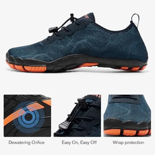 HIITAVE Men Water Shoes Barefoot Aqua Socks 8 US | Quick Dry & Ultra-Grip for Water Activities thumbnail 4