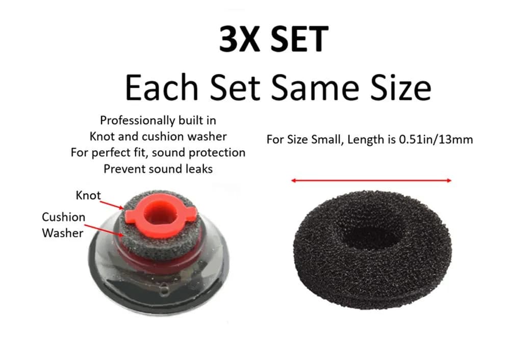 WirelessFinest 3X Comfort Eartips Small for Plantronics Voyager 5200 5220 5210 Headsets | All-Day Comfort Replacement - view 7