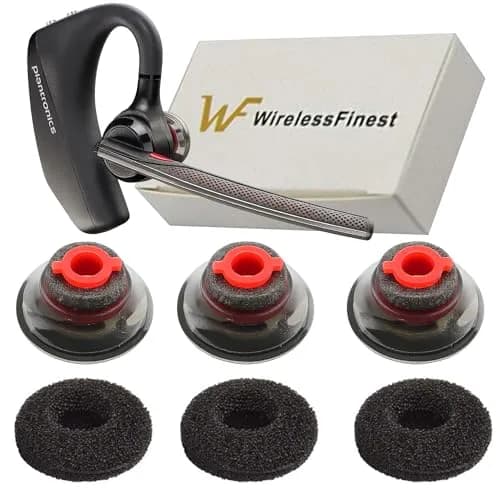 WirelessFinest 3X Comfort Eartips for Plantronics Voyager 5200 5220 5210 Medium (1 Pair) | All-Day Comfort Replacement Earbuds thumbnail 1