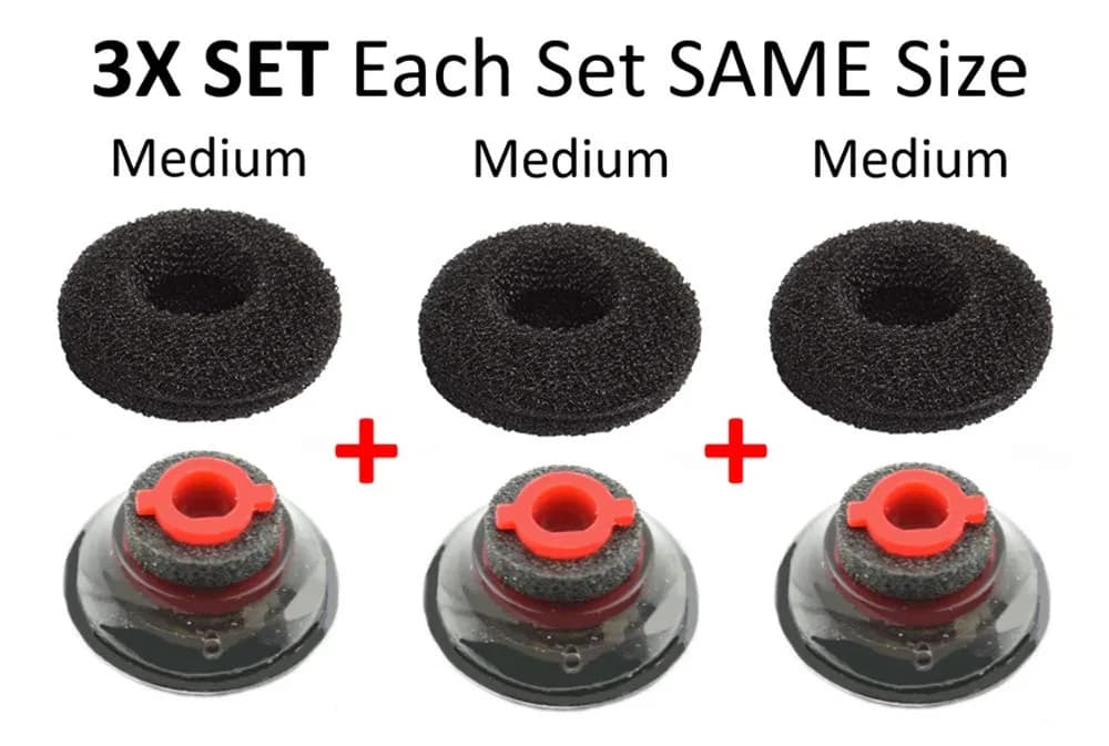 WirelessFinest 3X Comfort Eartips for Plantronics Voyager 5200 5220 5210 Medium (1 Pair) | All-Day Comfort Replacement Earbuds - view 8