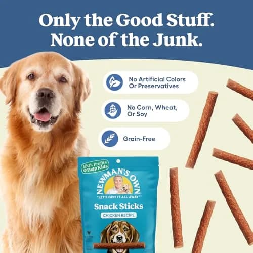 Newman's Own Snack Sticks - Dog Treats with US Farm-Raised Chicken 1 Count (Pack of 8) | Healthy Training & Reward thumbnail 3