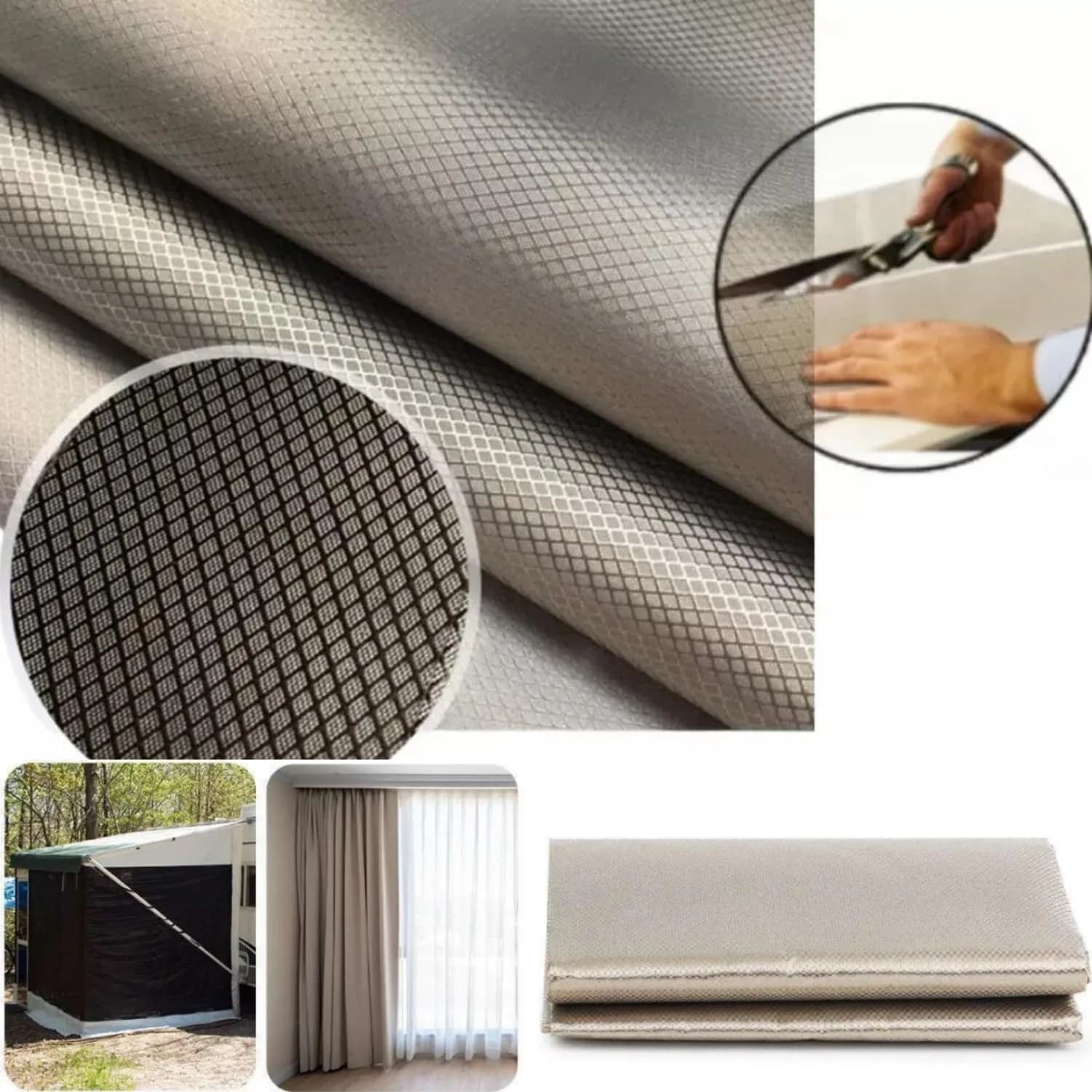 Amradield Faraday Copper Fabric EMI RFID Shielding 200cm x 108cm (78"x43") | Blocks WiFi, RF, Microwave Signals - view 4