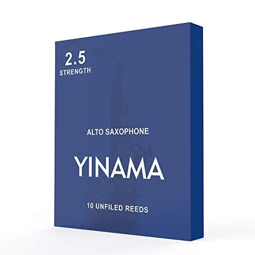 Yinama Alto Saxophone Reeds for Alto Sax Strength 2.5 | Flexible, Rich Tone, Box of 10 thumbnail 2