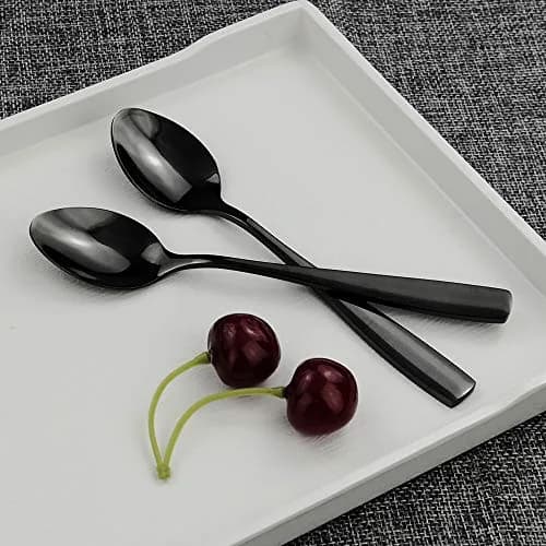 Teyyvn Stainless Steel Tea Spoons 16-Piece Black Small Spoon | Durable & Mirror Finish (14.94cm) thumbnail 4