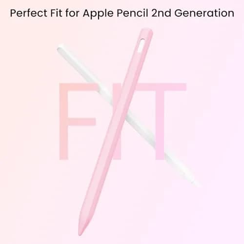 KELIFANG Silicone Case for Apple Pencil 2nd Gen & Pro 2024 | Pink Protective Sleeve & Tip Cap (70-120 chars) thumbnail 5