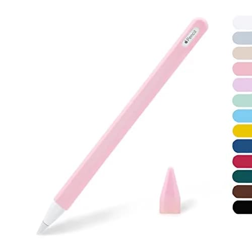KELIFANG Silicone Case for Apple Pencil 2nd Gen & Pro 2024 | Pink Protective Sleeve & Tip Cap (70-120 chars) thumbnail 7