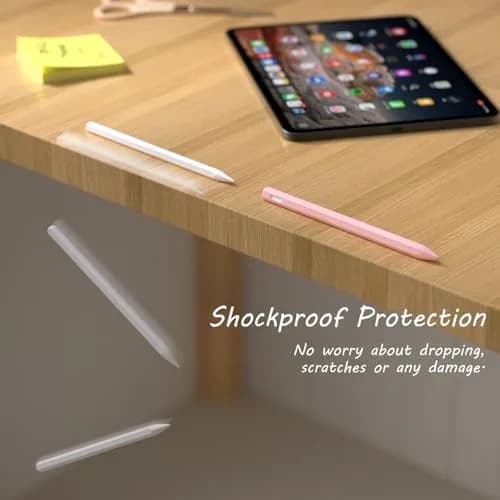 KELIFANG Silicone Case for Apple Pencil 2nd Gen & Pro 2024 | Pink Protective Sleeve & Tip Cap (70-120 chars) thumbnail 3