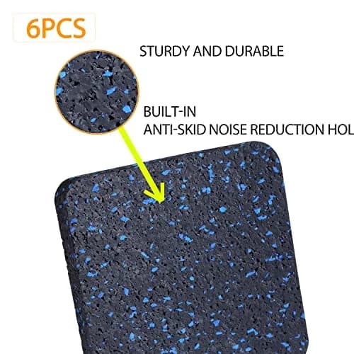 BestXD Rubber Treadmill Mat Pads 3.94 x 3.94 x 0.5 in (Pack of 4) | Protects Floors & Reduces Vibration thumbnail 6