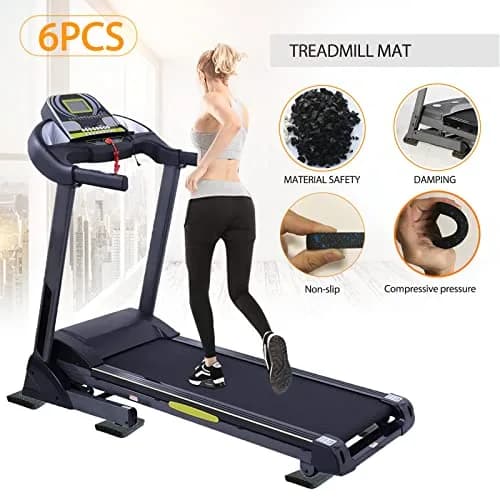 BestXD Rubber Treadmill Mat Pads 3.94 x 3.94 x 0.5 in (Pack of 4) | Protects Floors & Reduces Vibration thumbnail 2