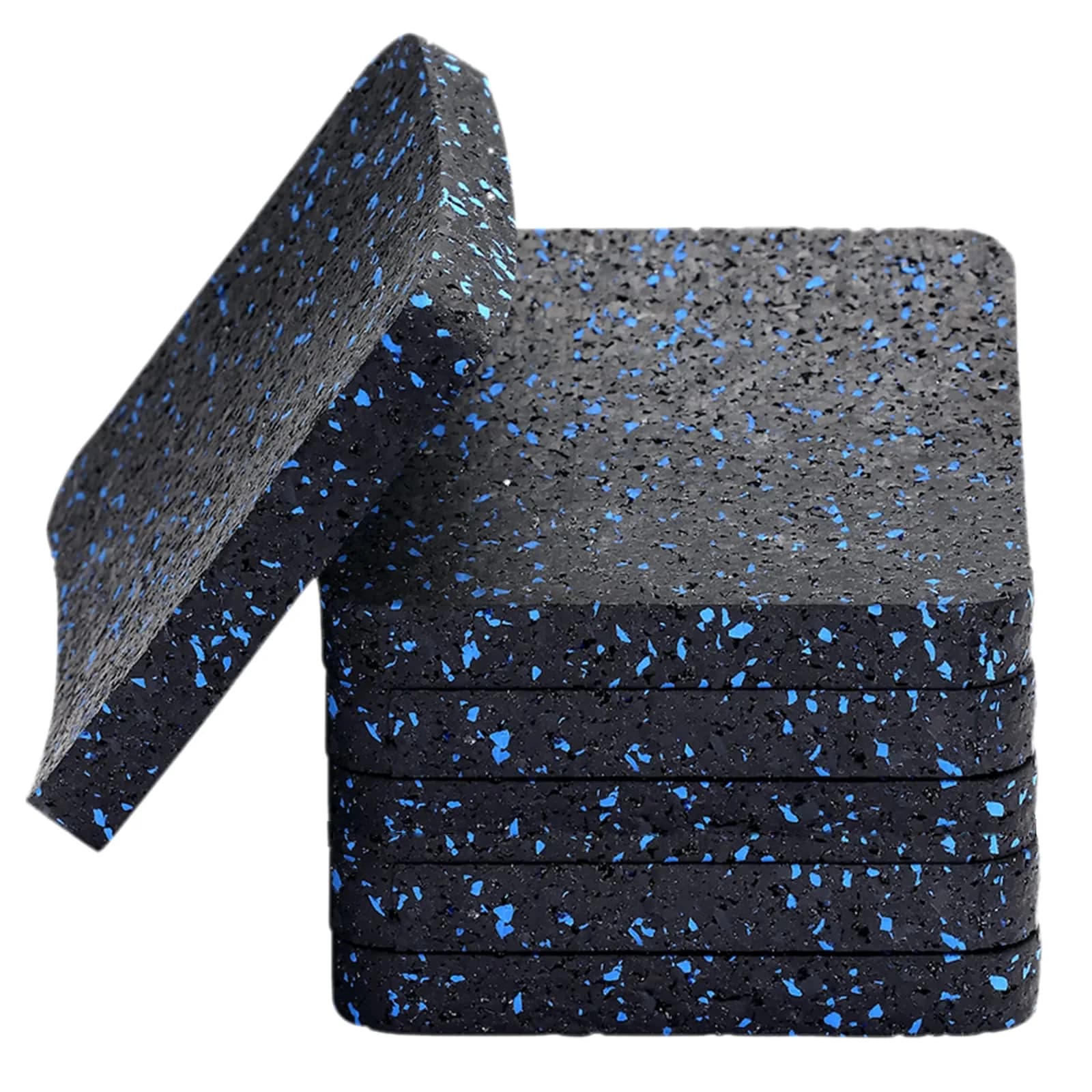 BestXD Rubber Treadmill Mat Pads 3.94 x 3.94 x 0.5 in (Pack of 4) | Protects Floors & Reduces Vibration - main product image
