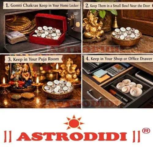 ASTRODIDI Rudraksha Gomti Chakra Tree with 45 Gomti Chakras & 9 Rudraksha Beads | Home & Office Decor thumbnail 9